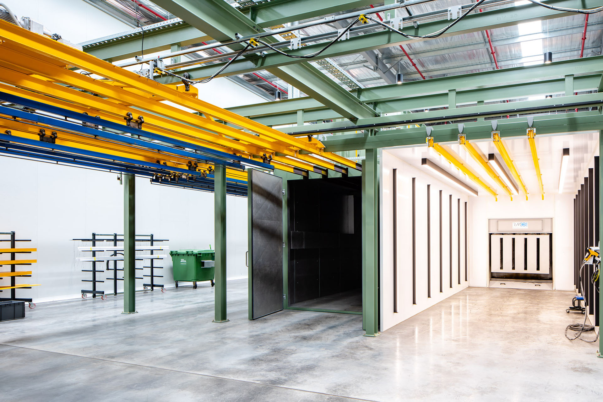 Powder coating facility