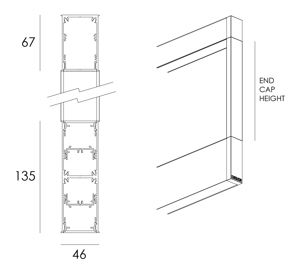 SLIM-H-LED-SUS-END-CAP